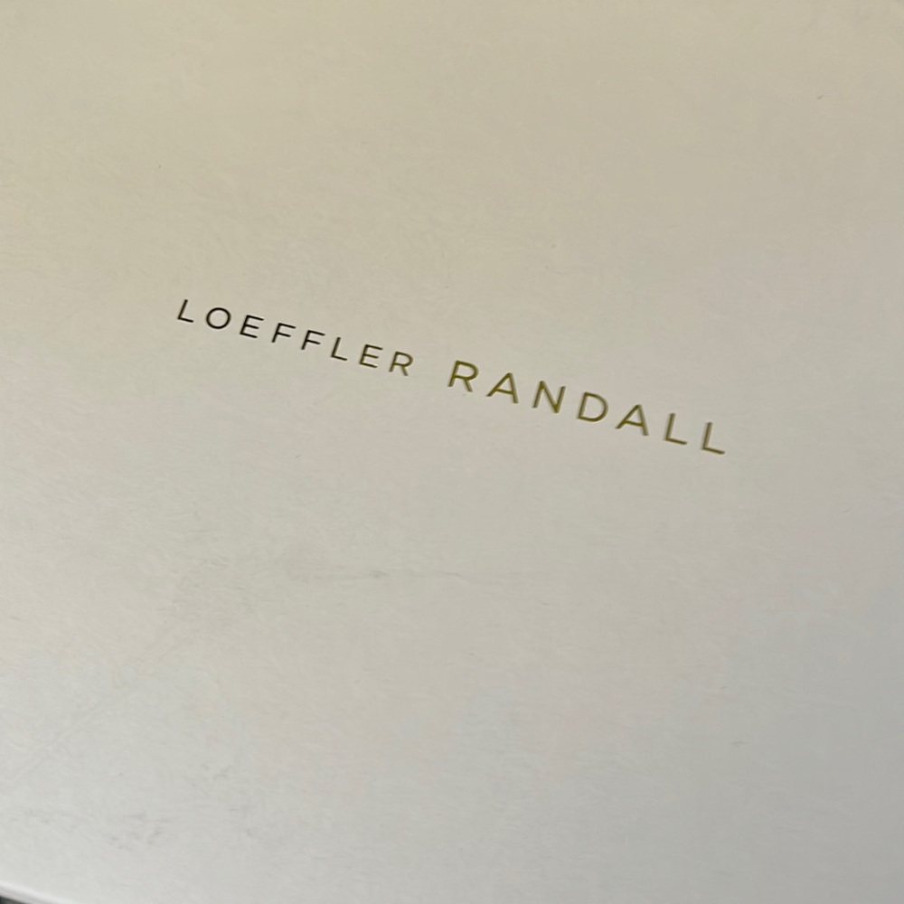 Loeffler Randall Natalia dark gold platform bow heel